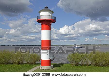 "Lighthouse on the Elbe River, Luhe, Altes Land region, Lower Saxony, Germany, Europe" View Large Photo Image Stock Photograph - "Lighthouse on the Elbe River, Luhe, Altes Land region, Lower Saxony, Germany, Europe". Fotosearch