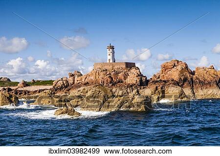 "Lighthouse on the Ile de Brehat, Pink Granite Coast, Brittany, France, Europe" View Large Photo Image Stock Photo - "Lighthouse on the Ile de Brehat, Pink Granite Coast, Brittany, France, Europe". Fotosearch