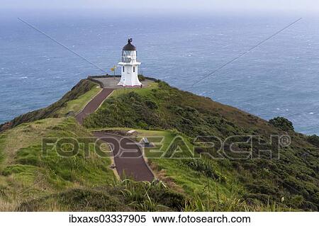 "Lighthouse on the north-westernmost point of New Zealand, Cape Reinga, Northland Region, New Zealand, Oceania" View Large Photo Image Stock Photography - "Lighthouse on the north-westernmost point of New Zealand, Cape Reinga, Northland Region, New Zealand, Oceania". Fotosearch