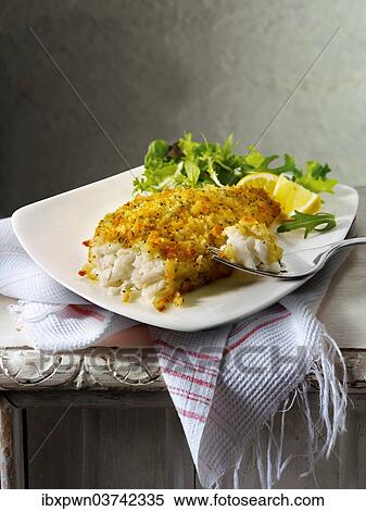 Lightly battered sole and salad View Large Photo Image Stock Photography - Lightly battered sole and salad. Fotosearch