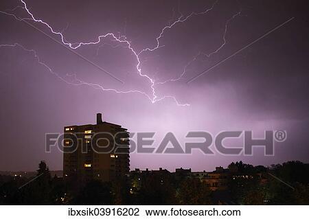 "Lightning at night at a high-rise building, Biberach an der Riss, Baden-Wurttemberg, Germany, Europe" View Large Photo Image Stock Image - "Lightning at night at a high-rise building, Biberach an der Riss, Baden-Wurttemberg, Germany, Europe". Fotosearch