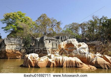 "Limestone formation on the Manambolo River, Tsingy de Bemaraha National Park, Madagascar, Africa" View Large Photo Image Stock Image - "Limestone formation on the Manambolo River, Tsingy de Bemaraha National Park, Madagascar, Africa". Fotosearch