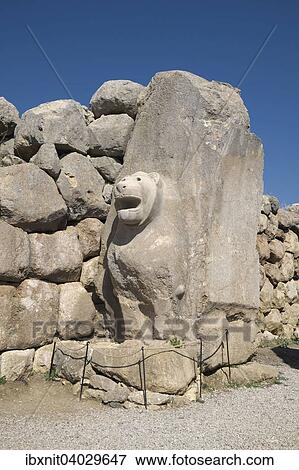 "Lion Gate, ruins of the Hittite city of Hattusa, near Bogazkale, Province of Corum, Turkey, Asia" View Large Photo Image Stock Photo - "Lion Gate, ruins of the Hittite city of Hattusa, near Bogazkale, Province of Corum, Turkey, Asia". Fotosearch