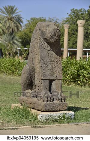 "Lion statue from Basa in front of the National Museum of Sudan, Khartoum, Sudan, Africa" View Large Photo Image Stock Photography - "Lion statue from Basa in front of the National Museum of Sudan, Khartoum, Sudan, Africa". Fotosearch