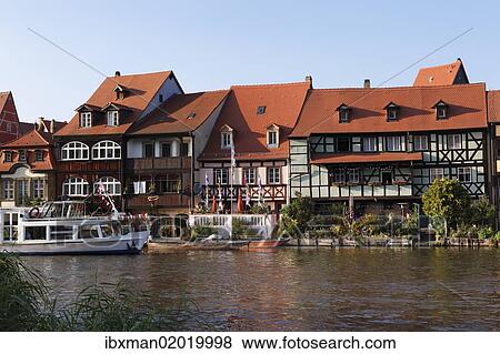 Stock Photo - "Little Venice, Regnitz, Bamberg, Upper Franconia, Franconia, Bavaria, Germany, Europe, PublicGround, Europe". Fotosearch