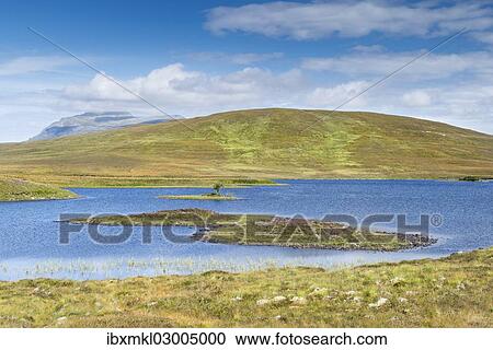 "Loch Mudale, the 927 m high Ben Hope Mountain on the horizon, Altnaharra, Northern Highlands, Scotland, United Kingdom, Europe" View Large Photo Image Stock Image - "Loch Mudale, the 927 m high Ben Hope Mountain on the horizon, Altnaharra, Northern Highlands, Scotland, United Kingdom, Europe". Fotosearch