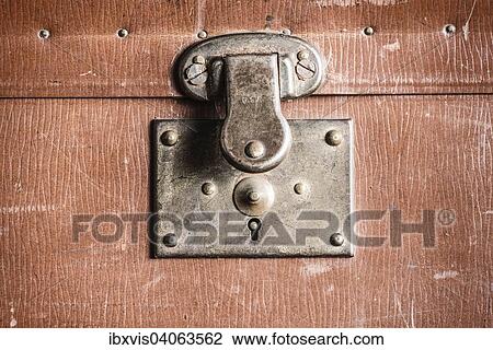 Lock of an old brown leather bag View Large Photo Image Stock Image - Lock of an old brown leather bag. Fotosearch