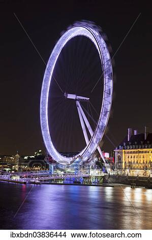 "London Eye at night, London, England, United Kingdom, Europe" View Large Photo Image Picture - "London Eye at night, London, England, United Kingdom, Europe". Fotosearch