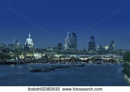 "London skyline and river Thames at dusk, London, England, United Kingdom, Europe" View Large Photo Image Stock Image - "London skyline and river Thames at dusk, London, England, United Kingdom, Europe". Fotosearch