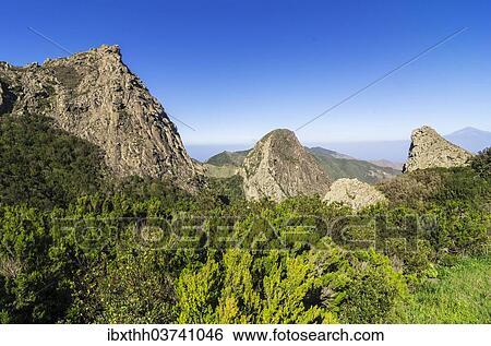 "Los Roques mountains, La Gomera, Canary Islands, Spain, Europe" View Large Photo Image Stock Photograph - "Los Roques mountains, La Gomera, Canary Islands, Spain, Europe". Fotosearch