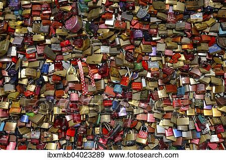 "Love locks on the railing of the Hohenzollern Bridge, Cologne, North Rhine-Westphalia, Germany, Europe" View Large Photo Image Stock Photo - "Love locks on the railing of the Hohenzollern Bridge, Cologne, North Rhine-Westphalia, Germany, Europe". Fotosearch