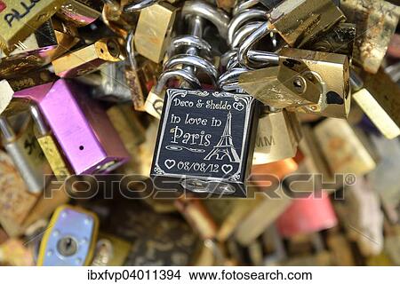 "Love padlocks attached to the railing of the Pont de l'Archeveche bridge, Paris, France, Europe" View Large Photo Image Picture - "Love padlocks attached to the railing of the Pont de l'Archeveche bridge, Paris, France, Europe". Fotosearch