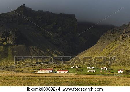 "Low-hanging clouds, farmstead, near Skaftafell, South Coast, Iceland, Europe" View Large Photo Image Picture - "Low-hanging clouds, farmstead, near Skaftafell, South Coast, Iceland, Europe". Fotosearch