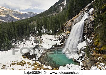 "Lower Krimml Waterfall in winter, Krimml, Zell am See District, High Tauern National Park, Salzburg, Austria, Europe" View Large Photo Image Picture - "Lower Krimml Waterfall in winter, Krimml, Zell am See District, High Tauern National Park, Salzburg, Austria, Europe". Fotosearch