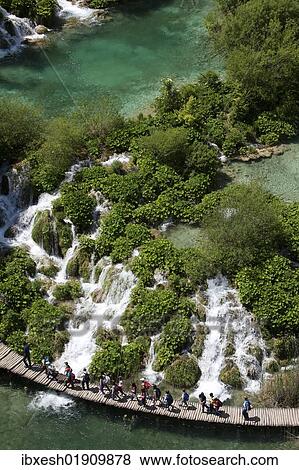 "Lower lakes with a boardwalk, Plitvice Lakes National Park, Croatia, Europe" View Large Photo Image Stock Photo - "Lower lakes with a boardwalk, Plitvice Lakes National Park, Croatia, Europe". Fotosearch