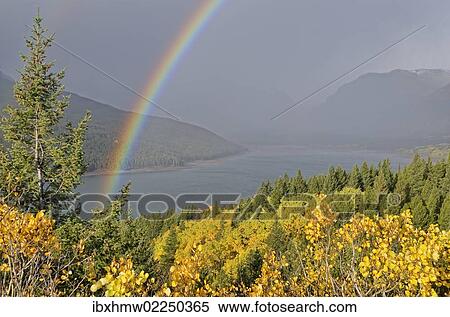 "Lower Two Medicine Lake with rainbow, Glacier National Park, Montana, USA" View Large Photo Image Stock Photography - "Lower Two Medicine Lake with rainbow, Glacier National Park, Montana, USA". Fotosearch