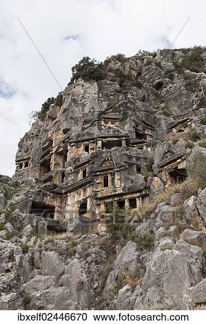 "Lycian Kings Rock Tombs, Myra, Demre, Turkey, Asia" View Large Photo Image Stock Image - "Lycian Kings Rock Tombs, Myra, Demre, Turkey, Asia". Fotosearch