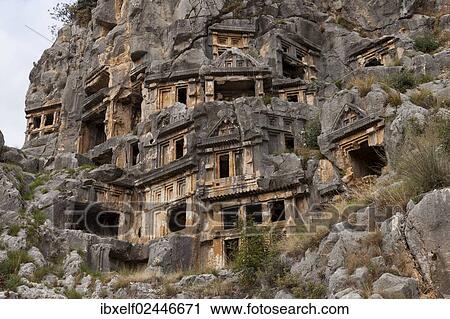 "Lycian Kings Rock Tombs, Myra, Demre, Turkey, Asia" View Large Photo Image Stock Image - "Lycian Kings Rock Tombs, Myra, Demre, Turkey, Asia". Fotosearch