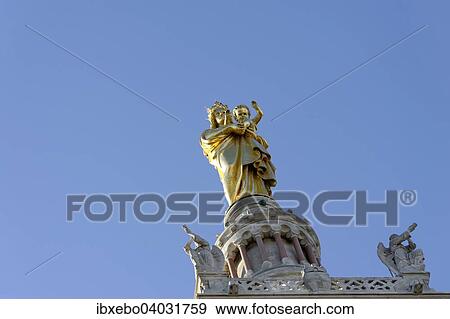 "Madonna, Notre-Dame de la Garde, Marseille, Bouches du Rhone, Region Provence Alpes Cote d'Azur, France, Europe" View Large Photo Image Stock Photo - "Madonna, Notre-Dame de la Garde, Marseille, Bouches du Rhone, Region Provence Alpes Cote d'Azur, France, Europe". Fotosearch