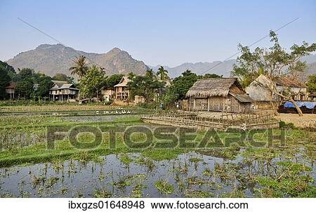 Stock Photo - "Mai Chau, a village where ethnic minorities live, Vietnam, Southeast Asia, Asia". Fotosearch