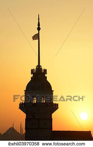 "Maiden's Tower in the Bosporus, behind the Hagia Sophia, Uskudar, Istanbul, Turkey, Asia" View Large Photo Image Stock Photo - "Maiden's Tower in the Bosporus, behind the Hagia Sophia, Uskudar, Istanbul, Turkey, Asia". Fotosearch