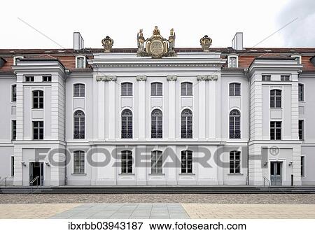 Stock Photo - "Main building of the University of Greifswald, Hanseatic City of Greifswald, Mecklenburg-Western Pomerania, Germany, Europe". Fotosearch