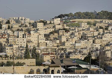 "Main entrance to the City of David, bottom, and the Palestinian neighbourhood of Silwan, top, Jerusalem, Israel, Middle East, Asia" View Large Photo Image Stock Photo - "Main entrance to the City of David, bottom, and the Palestinian neighbourhood of Silwan, top, Jerusalem, Israel, Middle East, Asia". Fotosearch