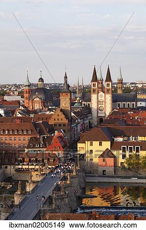 "Main River, Old Main Bridge, Cathedral, Wuerzburg, Lower Franconia, Franconia, Bavaria, Germany, Europe, PublicGround, Europe" View Large Photo Image Stock Photo - "Main River, Old Main Bridge, Cathedral, Wuerzburg, Lower Franconia, Franconia, Bavaria, Germany, Europe, PublicGround, Europe". Fotosearch