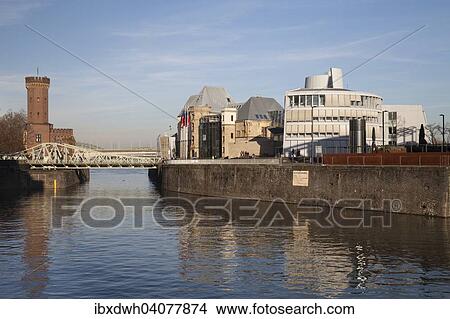 "Malakoff Tower, swing bridge, Imhoff-Schokoladenmuseum chocolate museum, Cologne, North Rhine-Westphalia, Germany, Europe" View Large Photo Image Picture - "Malakoff Tower, swing bridge, Imhoff-Schokoladenmuseum chocolate museum, Cologne, North Rhine-Westphalia, Germany, Europe". Fotosearch