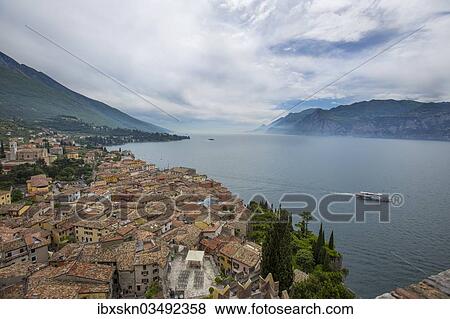 Stock Photo - "Malcesine on Lake Garda, Malcesine, Verona province, Italy, Europe". Fotosearch