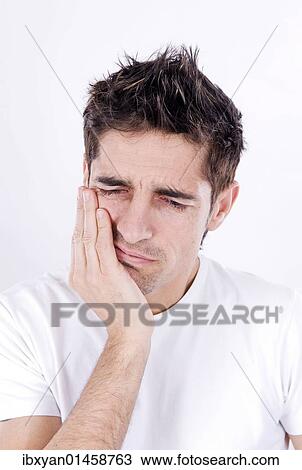 Stock Image - Man with toothache. Fotosearch
