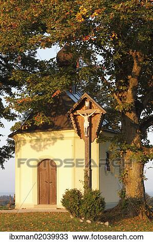 "Maria-Dank-Kapelle, Mary's Chapel, on Fuerst-Tegernberg mountain near Degerndorf, Muensing, five lakes area, Upper Bavaria, Germany, Europe, PublicGround, Europe" View Large Photo Image Stock Image - "Maria-Dank-Kapelle, Mary's Chapel, on Fuerst-Tegernberg mountain near Degerndorf, Muensing, five lakes area, Upper Bavaria, Germany, Europe, PublicGround, Europe". Fotosearch