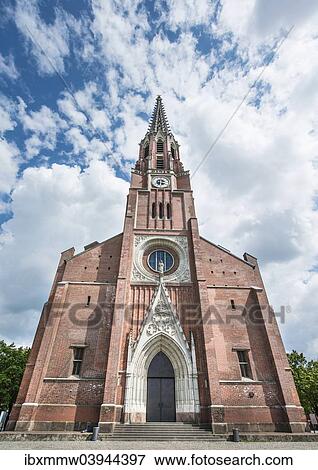 Stock Photo - "Mariahilfkirche church, Mariahilfplatz, Munich, Upper Bavaria, Bavaria, Germany, Europe". Fotosearch