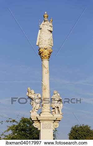 "Marian column on Kalvarienbergplatz square, Eisenstadt, Burgenland, Austria, Europe" View Large Photo Image Stock Photo - "Marian column on Kalvarienbergplatz square, Eisenstadt, Burgenland, Austria, Europe". Fotosearch