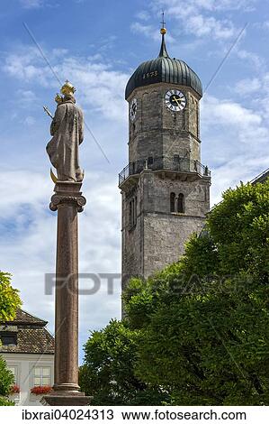 "Marian column, Parish Church of the Assumption, Marienplatz, Weilheim, Upper Bavaria, Bavaria, Germany, Europe" View Large Photo Image Stock Image - "Marian column, Parish Church of the Assumption, Marienplatz, Weilheim, Upper Bavaria, Bavaria, Germany, Europe". Fotosearch