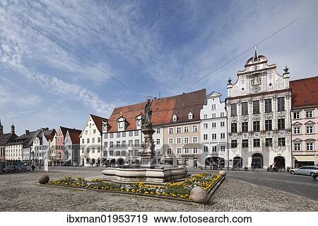"Marie Fountain, Town Hall, Main Square, Landsberg am Lech, Upper Bavaria, Bavaria, Germany, Europe" View Large Photo Image Stock Photo - "Marie Fountain, Town Hall, Main Square, Landsberg am Lech, Upper Bavaria, Bavaria, Germany, Europe". Fotosearch