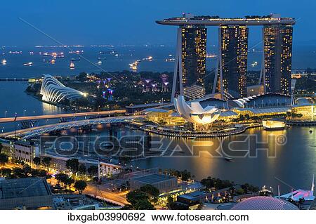 "Marina Bay, at night, Singapore, Asia" View Large Photo Image Stock Image - "Marina Bay, at night, Singapore, Asia". Fotosearch
