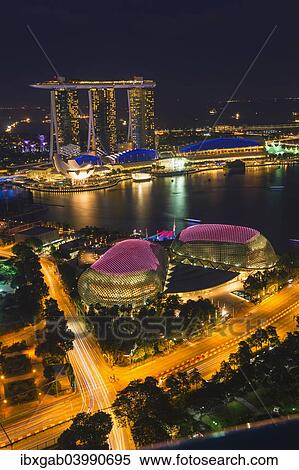 "Marina Bay, at night, Singapore, Asia" View Large Photo Image Stock Photography - "Marina Bay, at night, Singapore, Asia". Fotosearch