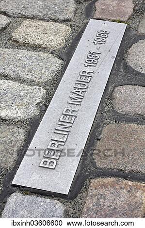 "Marking on the ground showing the course of the former Berlin Wall, Government District, Berlin, Berlin, Germany, Europe" View Large Photo Image Stock Image - "Marking on the ground showing the course of the former Berlin Wall, Government District, Berlin, Berlin, Germany, Europe". Fotosearch