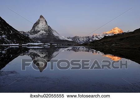"Matterhorn reflected in Lake Riffelsee, Zermatt, Valais, Switzerland, Europe" View Large Photo Image Stock Photography - "Matterhorn reflected in Lake Riffelsee, Zermatt, Valais, Switzerland, Europe". Fotosearch