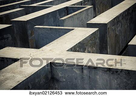 Stock Image - "Maze in front of the entrance to the Salt Cathedral of Zipaquira, Cundinamarca, Colombia, South America". Fotosearch