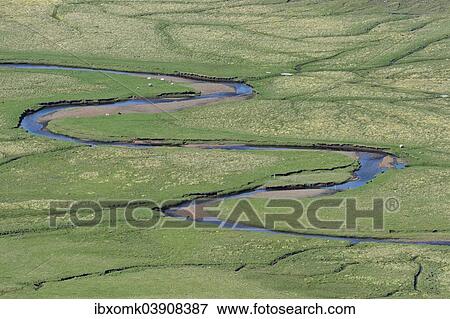 "Meandering creek, pastures, Suouroy, Faroe Islands, Denmark, Europe" View Large Photo Image Stock Photo - "Meandering creek, pastures, Suouroy, Faroe Islands, Denmark, Europe". Fotosearch