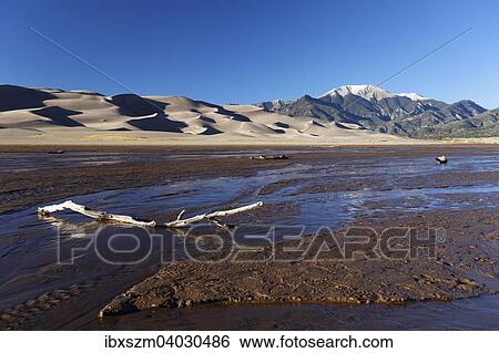 "Medano Creek, Great Sand Dunes National Park and Preserve, Colorado, United States, North America" View Large Photo Image Stock Photograph - "Medano Creek, Great Sand Dunes National Park and Preserve, Colorado, United States, North America". Fotosearch