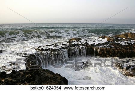 Picture - "Mediterranean coast in Sitges, Garraf Natural Park, Costa Dorada, Spain, Europe". Fotosearch