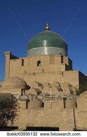"Memorial, Pahlavan Mahmud mausoleum, Itchan Kala, Khiva, Uzbekistan, Asia" View Large Photo Image Stock Image - "Memorial, Pahlavan Mahmud mausoleum, Itchan Kala, Khiva, Uzbekistan, Asia". Fotosearch