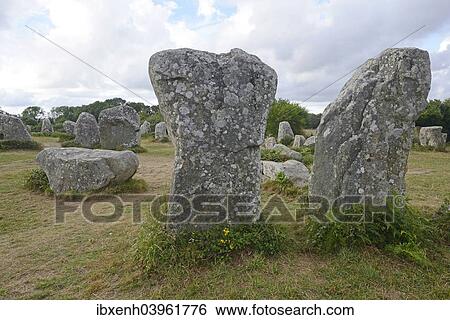 Stock Photograph - "Menhirs near Erdeven, Departement Morbihan, Brittany, France, Europe". Fotosearch