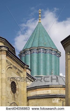 Stock Image - "Mevlana Museum, Mausoleum of Mevlana, Konya, Konya Province, Turkey, Asia". Fotosearch