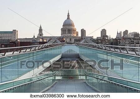 "Millenium Bridge and St Paul's Cathedral, London, England, United Kingdom, Europe" View Large Photo Image Stock Image - "Millenium Bridge and St Paul's Cathedral, London, England, United Kingdom, Europe". Fotosearch