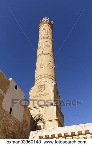 "Minaret of the Great Mosque, Ulu Camii, Mardin, Southeastern Anatolia Region, Anatolia, Turkey, Asia" View Large Photo Image Stock Image - "Minaret of the Great Mosque, Ulu Camii, Mardin, Southeastern Anatolia Region, Anatolia, Turkey, Asia". Fotosearch