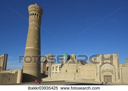 "Minaret of the Kalon Mosque, Bukhara, Uzbekistan, Asia" View Large Photo Image Stock Photography - "Minaret of the Kalon Mosque, Bukhara, Uzbekistan, Asia". Fotosearch